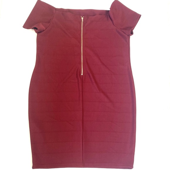 (B17) Forever 21+ Midi Knit dress - cal burgundy, Size 2X, NWT - Picture 5 of 9